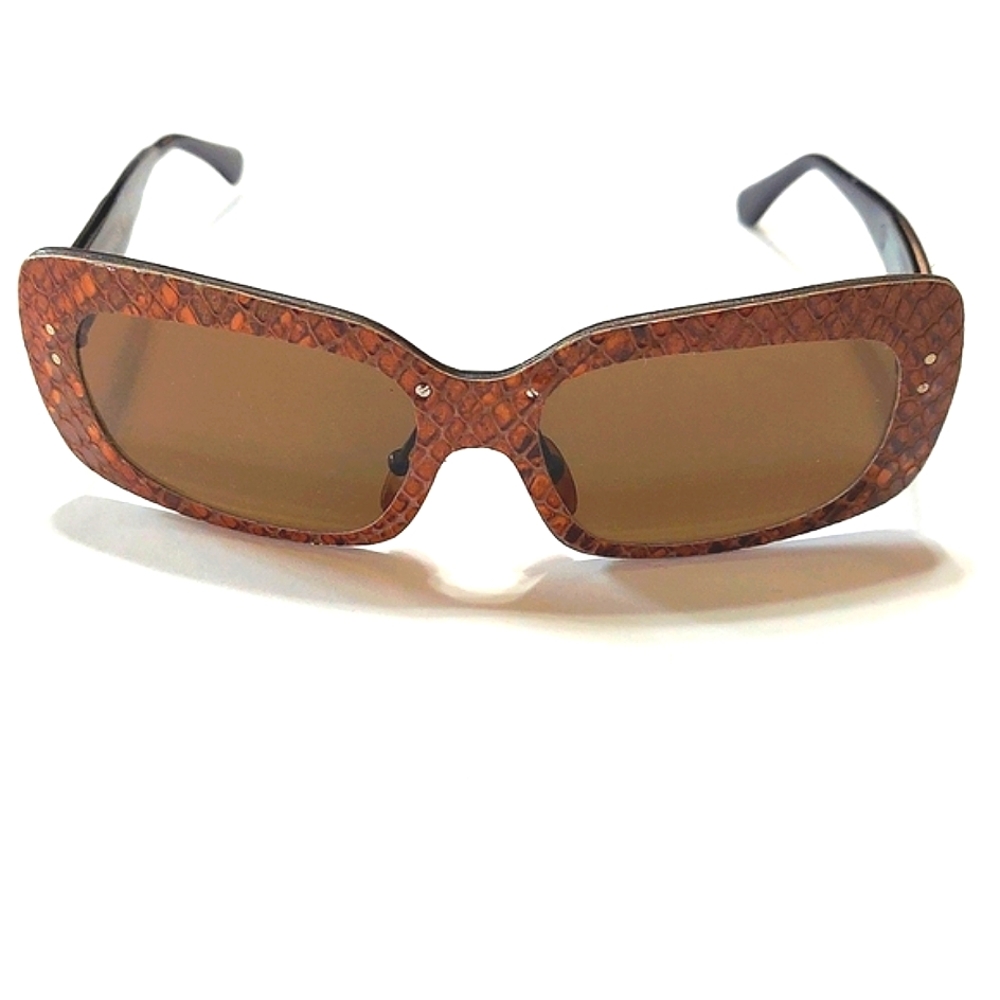 Histoire De Voir NWOT Ladies Faux Snakeskin Contour Sunglasses With Black Arm